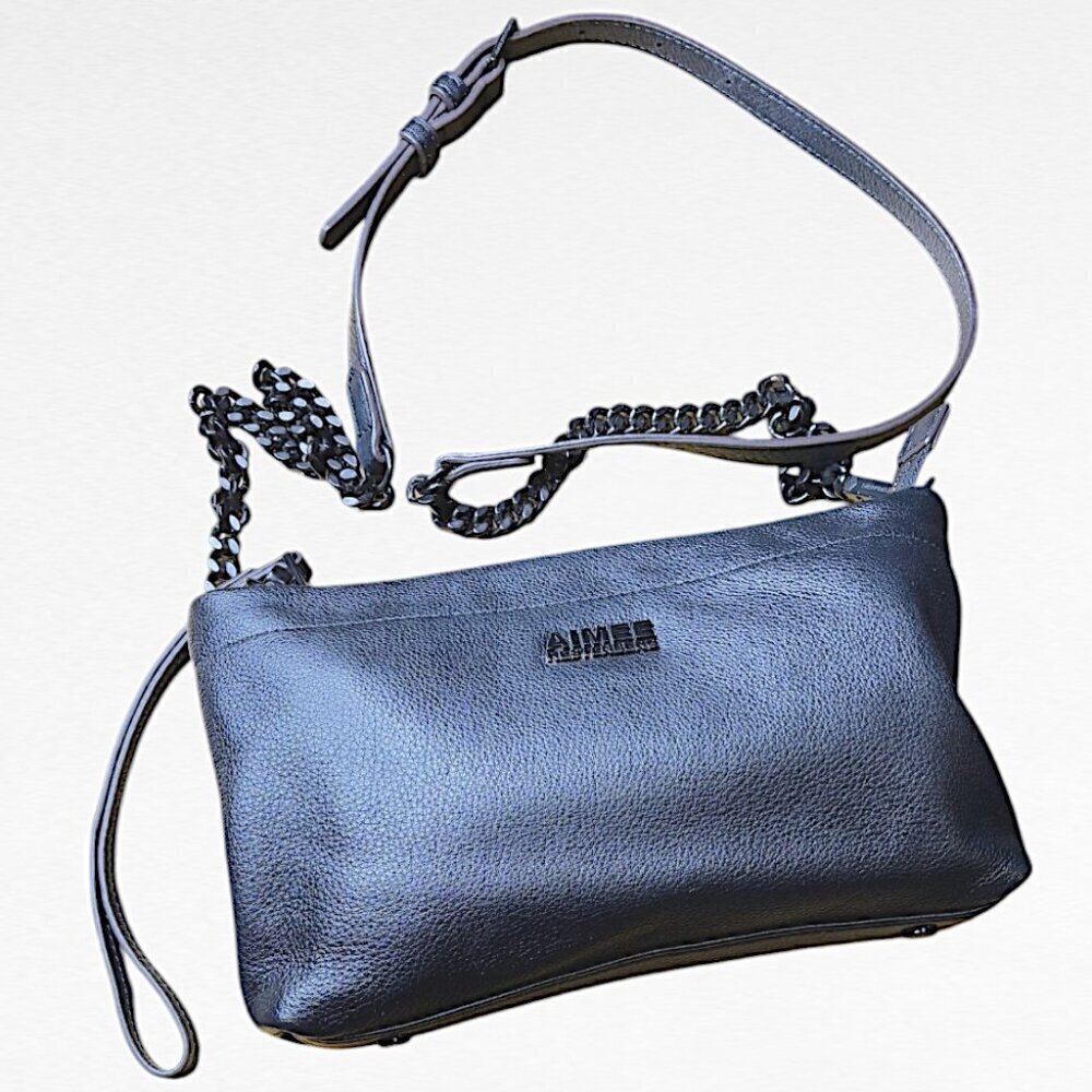 AIMEE KESTENBERG Fiery Convertible Chain Crossbody Clutch Bag In Black